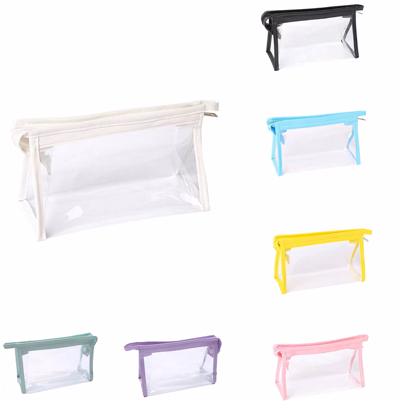 MOQ50 TPU Transparent Large Capacity Pen Makeup Bag