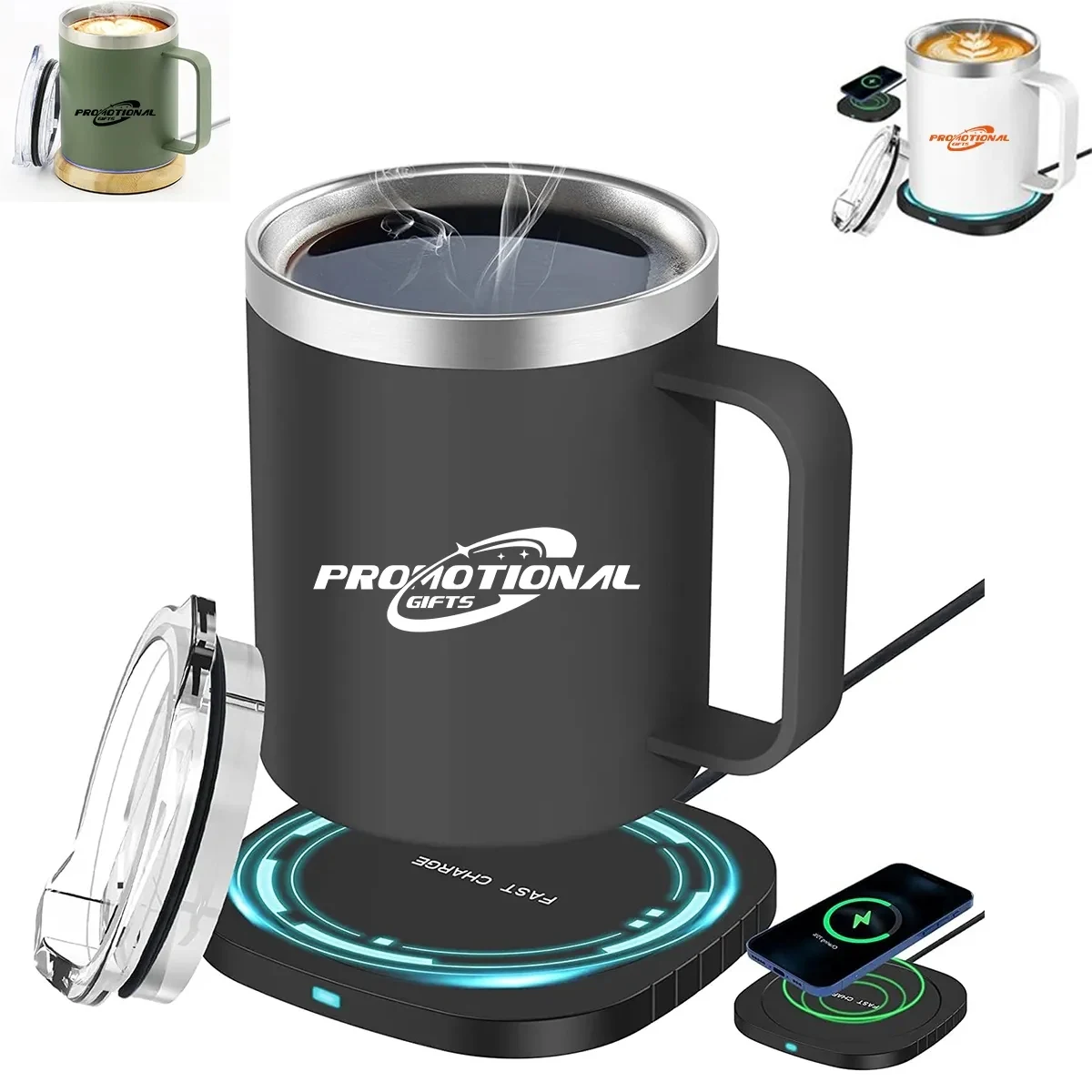 2 in 1 Coffee Mug Warmer Set Wireless Charging 1
