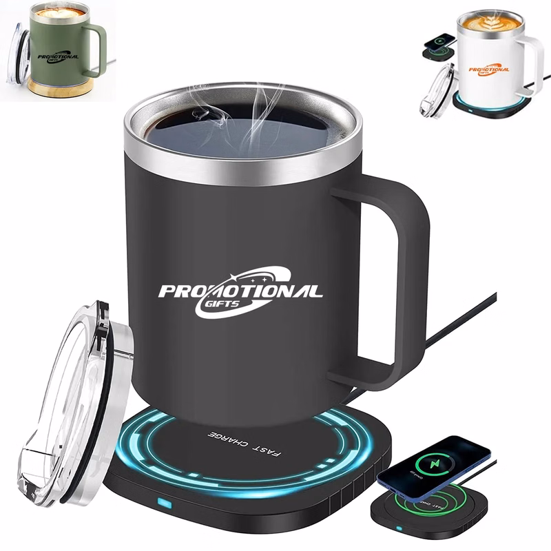 2 in 1 Coffee Mug Warmer Set Wireless Charging