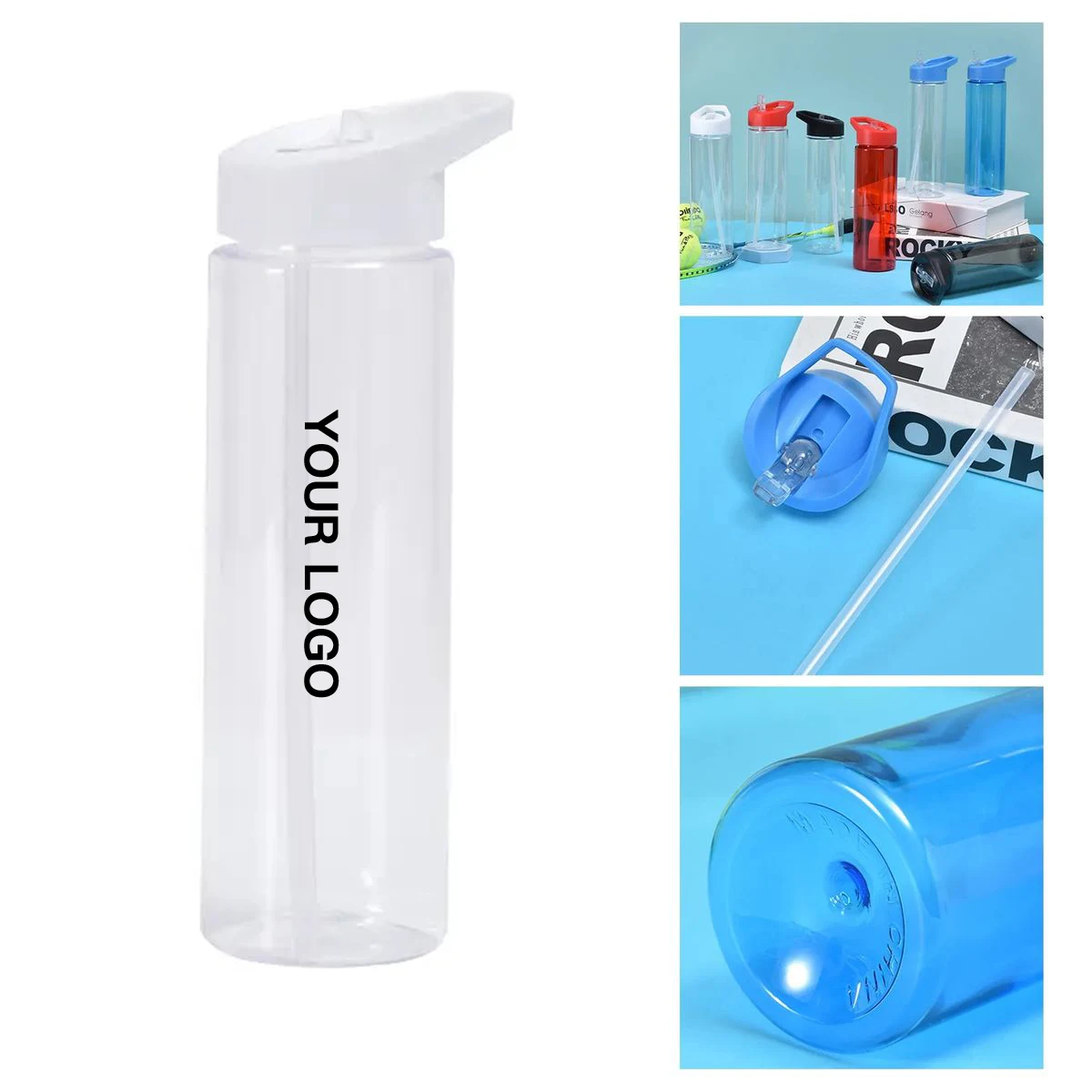 Durable Plastic Sports Water Bottle 2.8x9.6 Inch 1