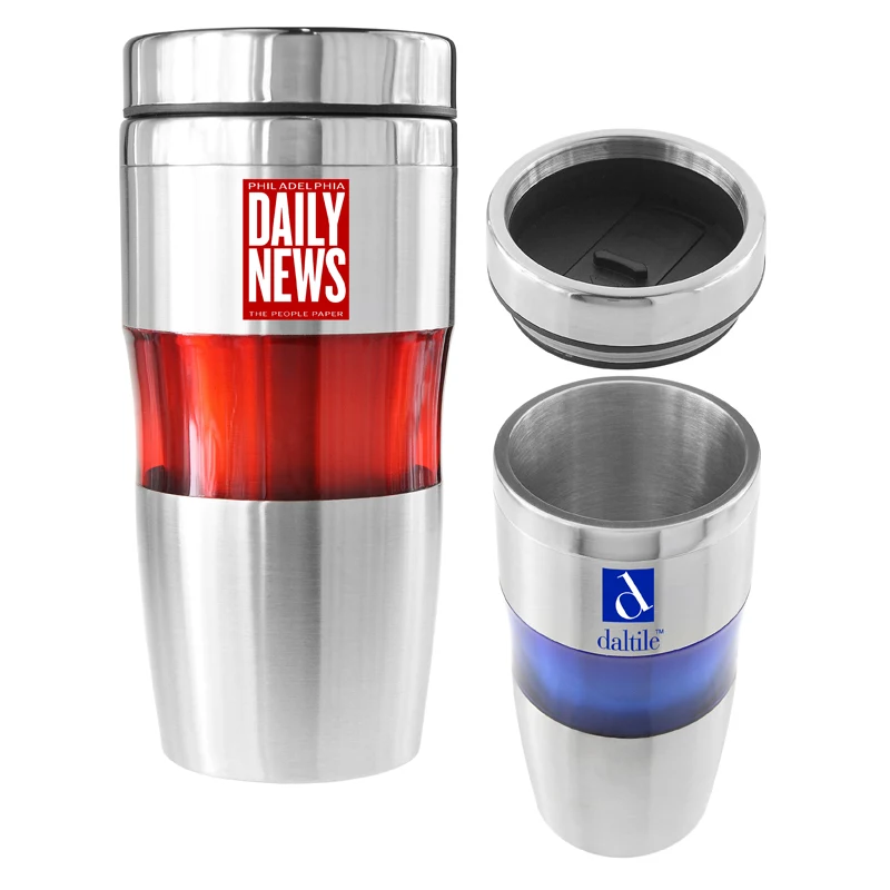 16 Oz. Marin Double Wall Stainless Steel Tumbler (Red) 1