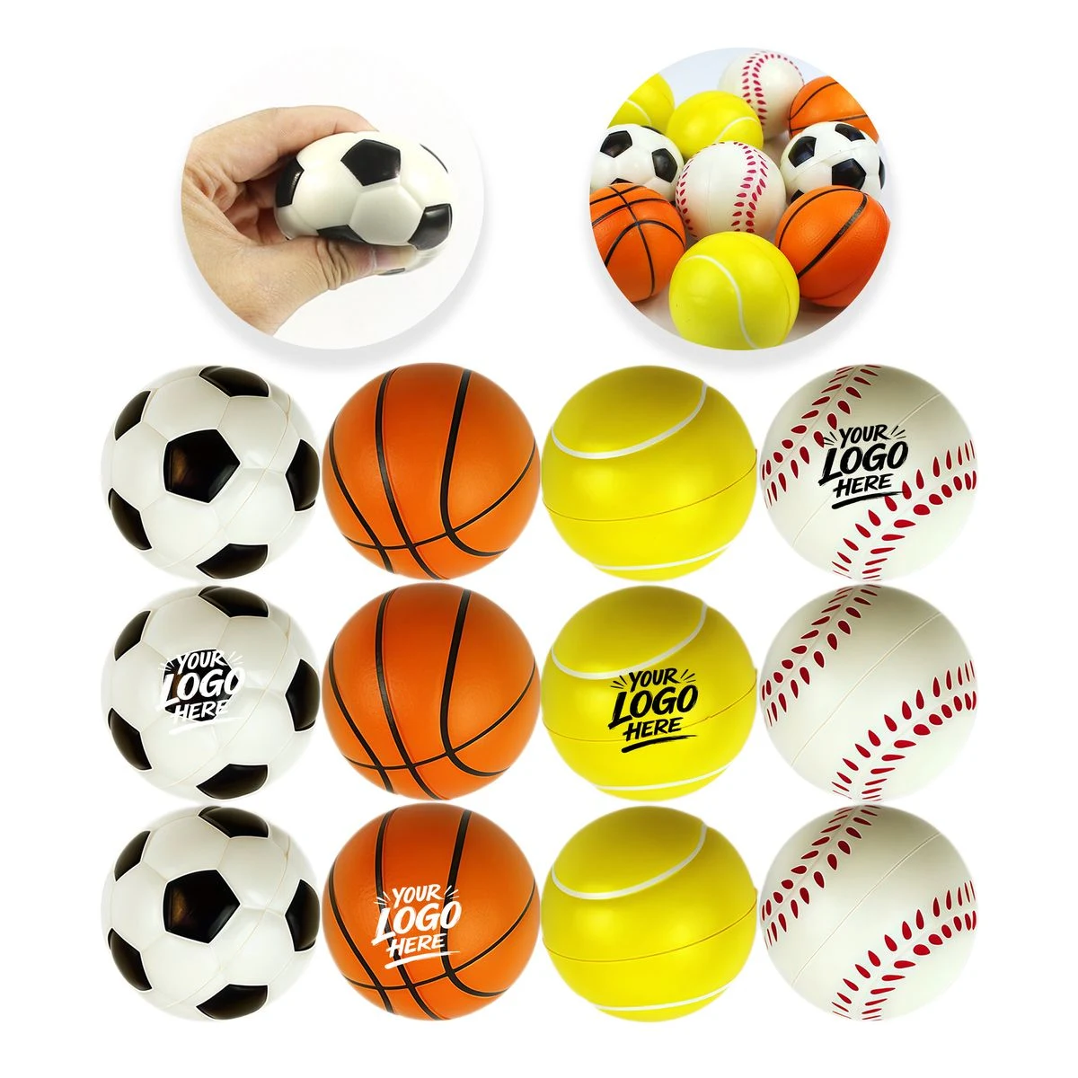 Foam Sports Stress Ball Grip Exercise Toy Set 1