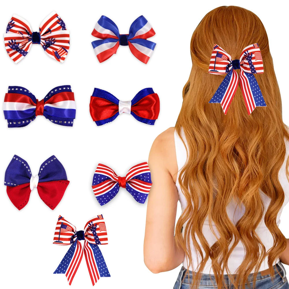 Patriotic Independence Butterfly Hair Barrette 1