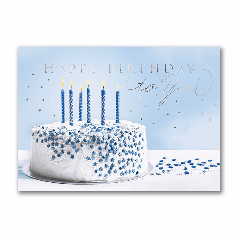 Birthday In Blue Card