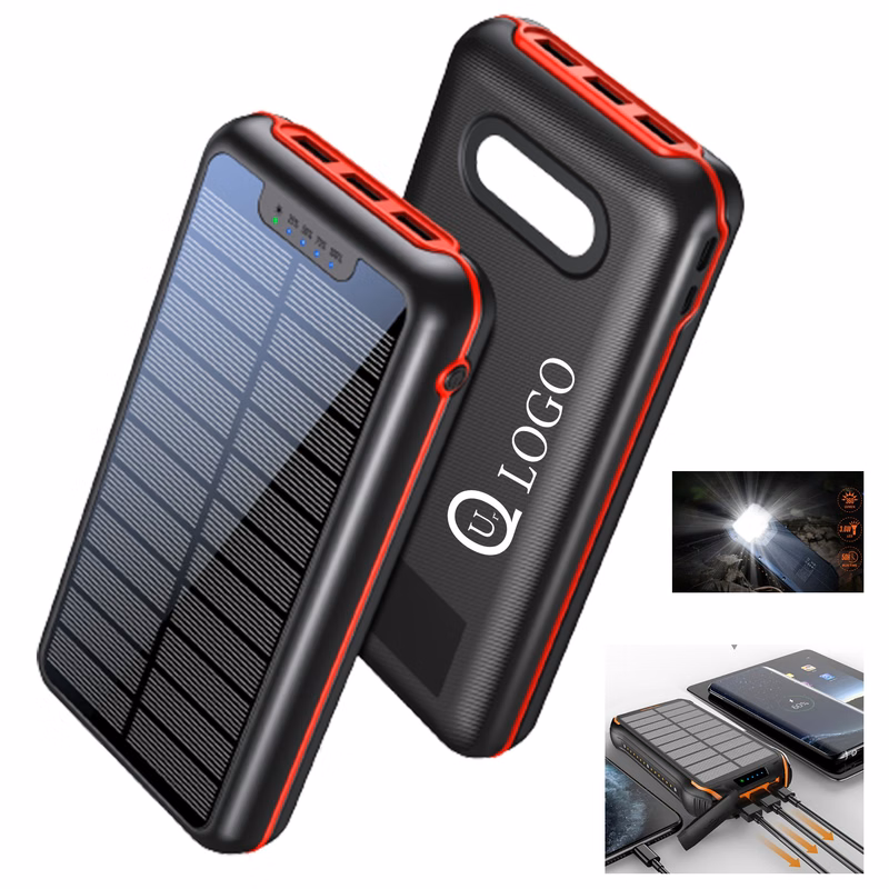 20000Mah Shatterproof Wireless Solar Power Bank Flashlight