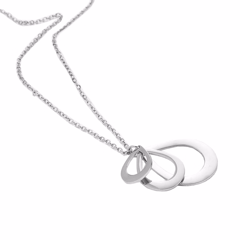 MOQ100 Engraved Waterdrop-Shaped Necklace