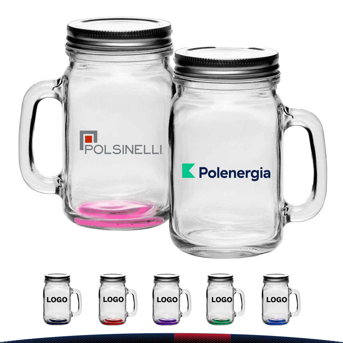 16 oz. Glass Jars with Lids 1