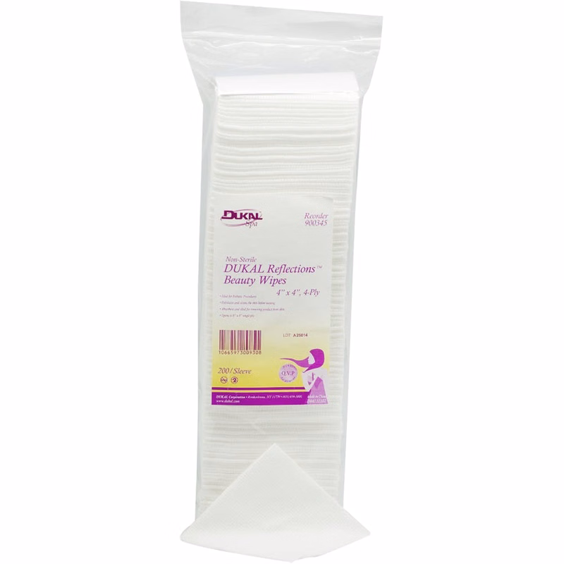 Beauty Wipes - 4 ply 200 Pack 4" x 4"