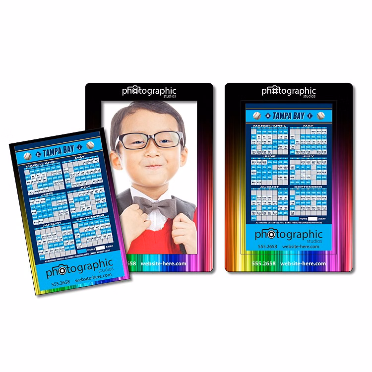 Baseball Schedule Picture Frame Magnet (7.375x5) - 25 Mil.