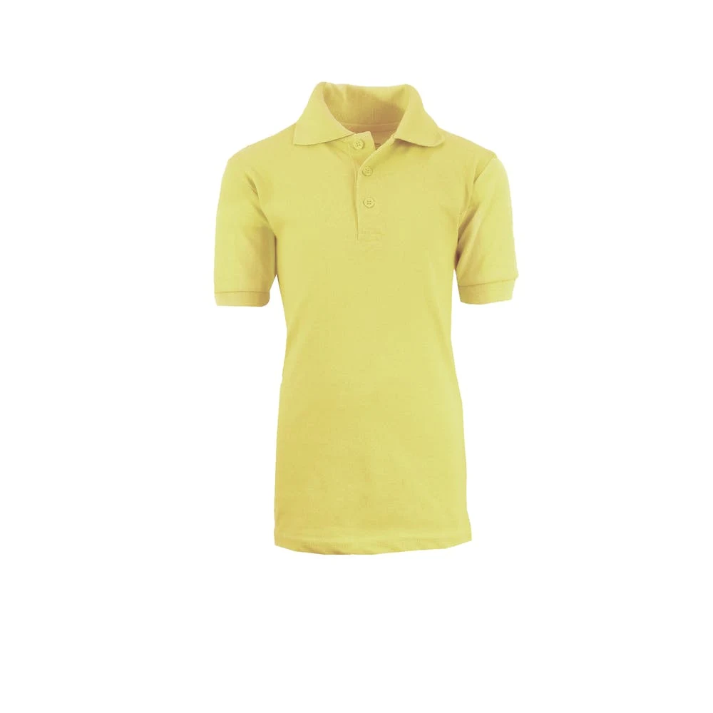 Unisex Uniform Polo Shirts - Yellow M - 2X Short Sleeve 1