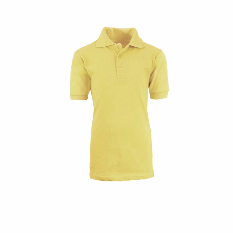 Unisex Uniform Polo Shirts - Yellow M - 2X Short Sleeve