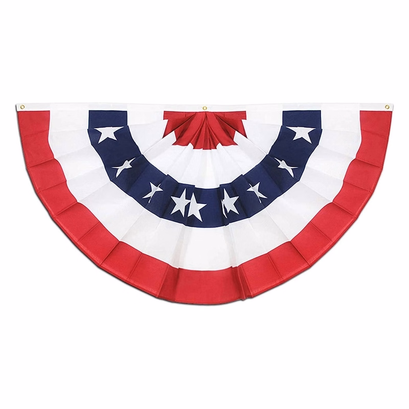 4th of July Pleated Fan Flags Outdoor Decorations