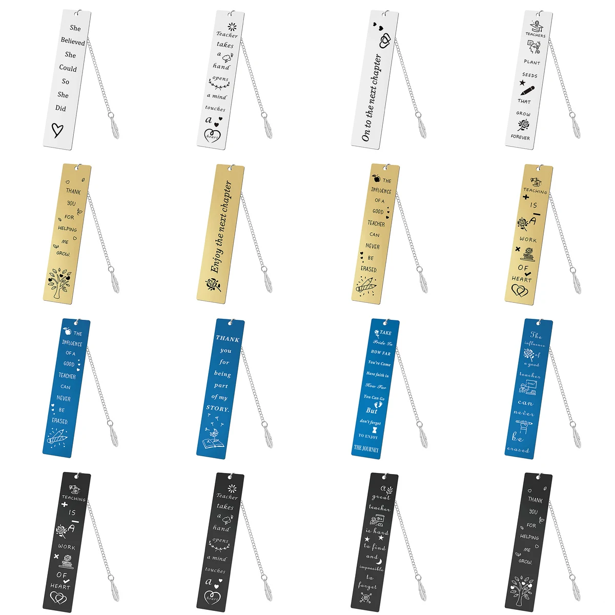 Student Souvenir Metal Engraved Bookmarks 1