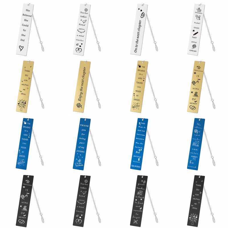 Student Souvenir Metal Engraved Bookmarks