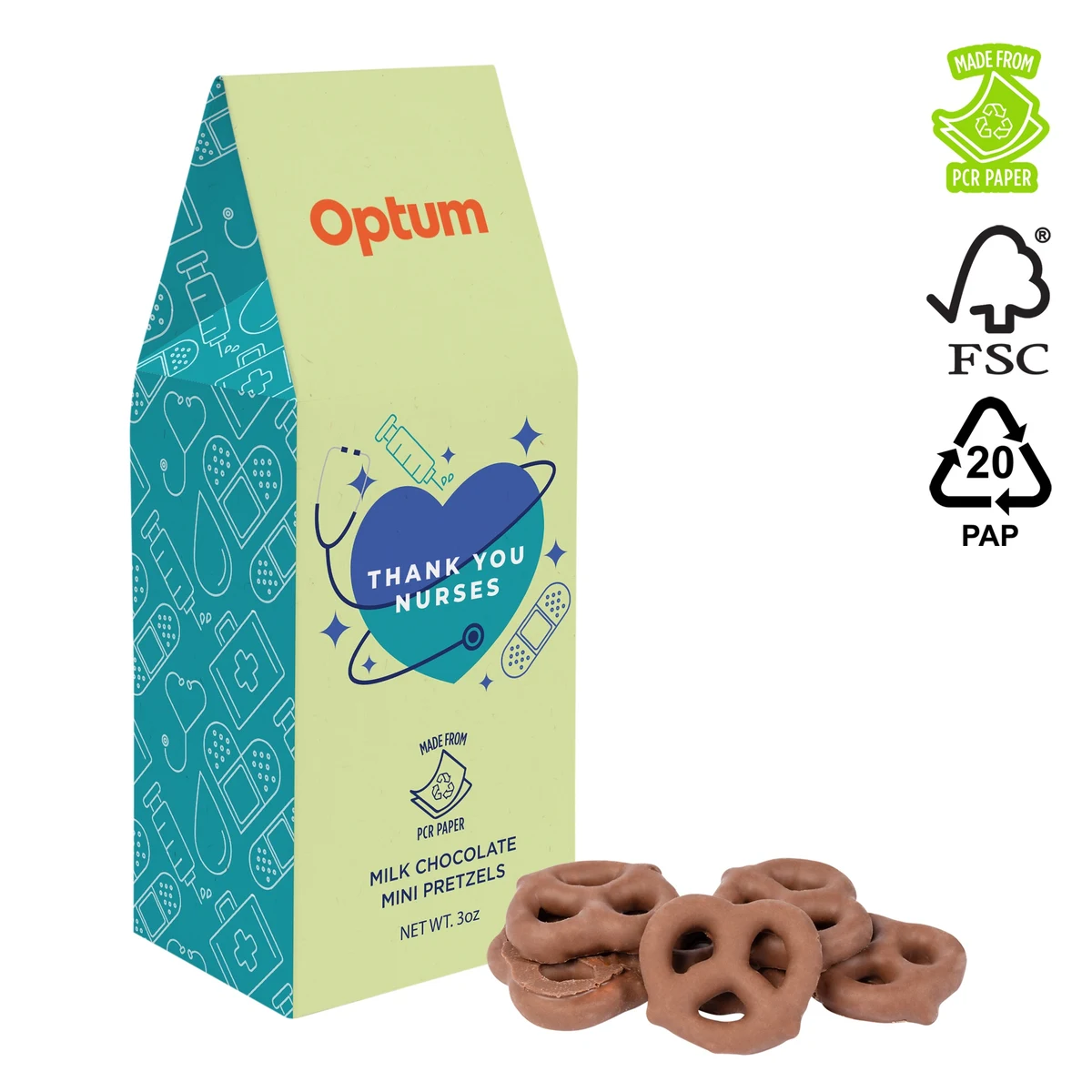 Eco Gable Box-Milk Chocolate Pretzel 1