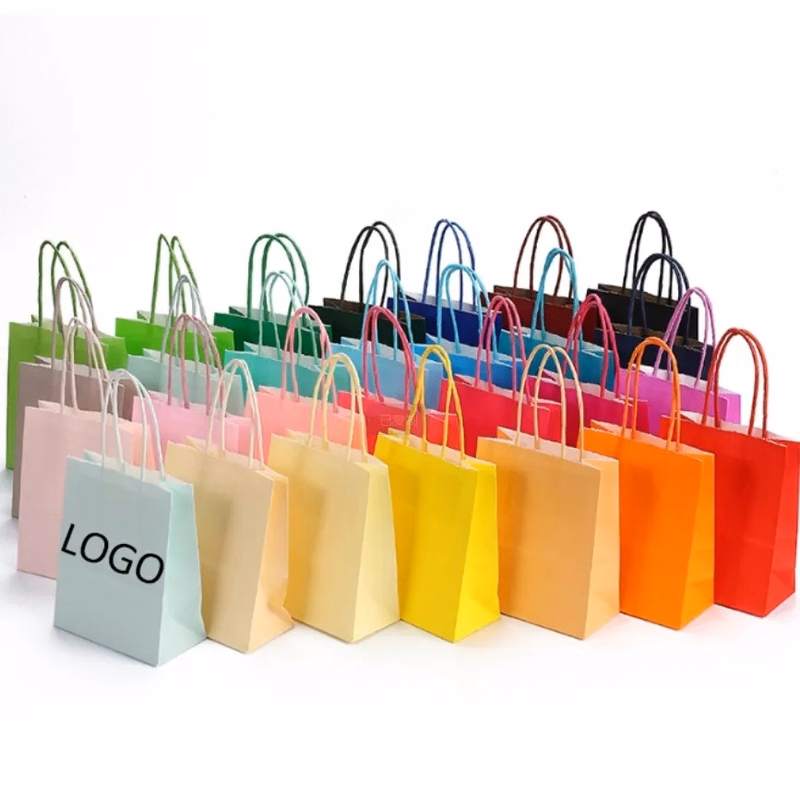 Paper Gift Bag with Handles 8.6 x 4.3 x 10.6 Inch