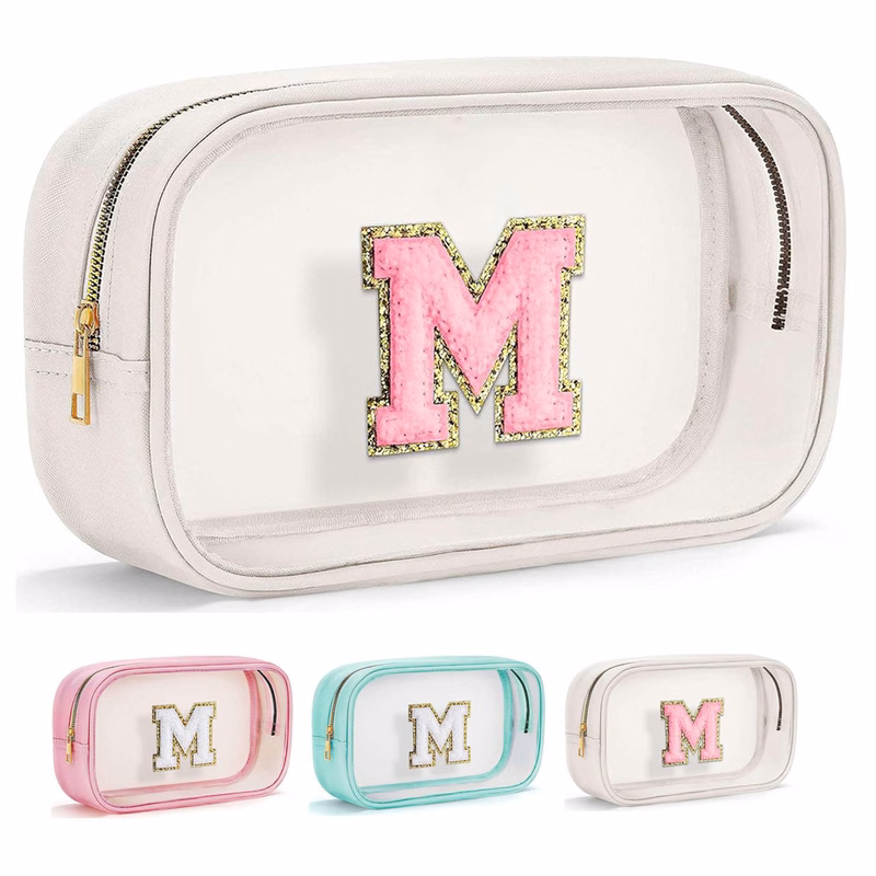 Waterproof Large Capacity PVC Letter Cosmetic Bag