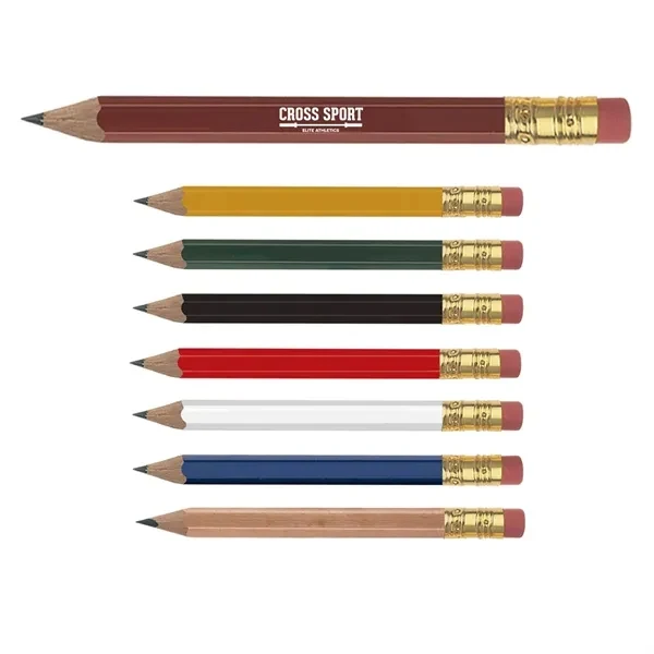 Hex-Shaped Golf Pencil with Eraser 1