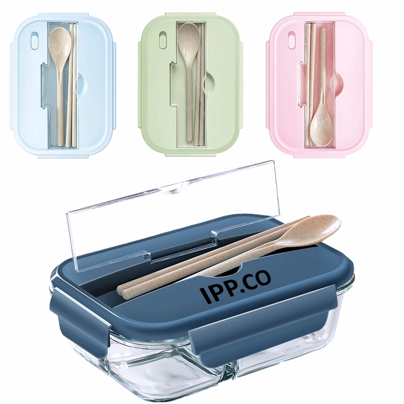 Glass Meal Prep Containers 3 Compartment with Lids