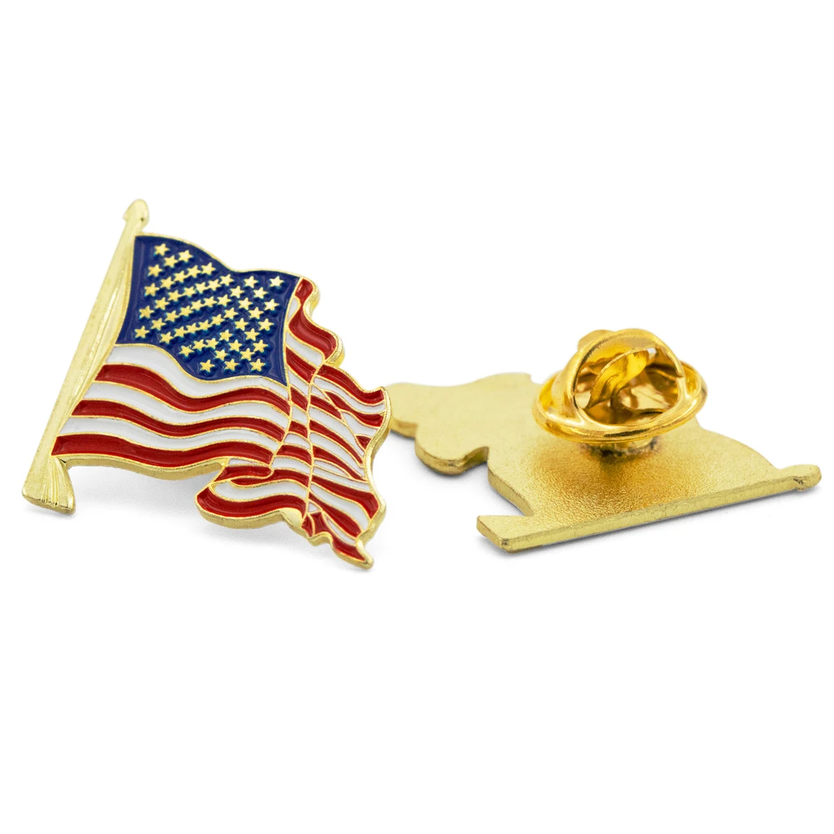 American Flag Die Struck Patriotic Lapel Pin 1