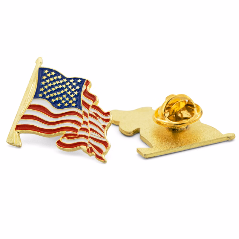 American Flag Die Struck Patriotic Lapel Pin