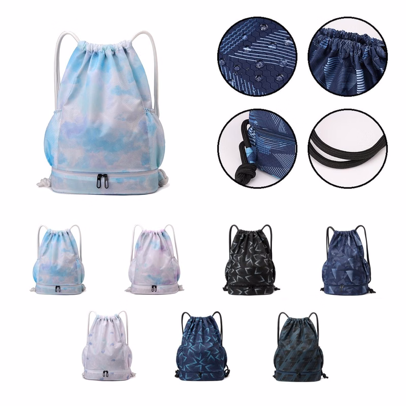 Tie-Dye Wet-Dry Drawstring Backpack
