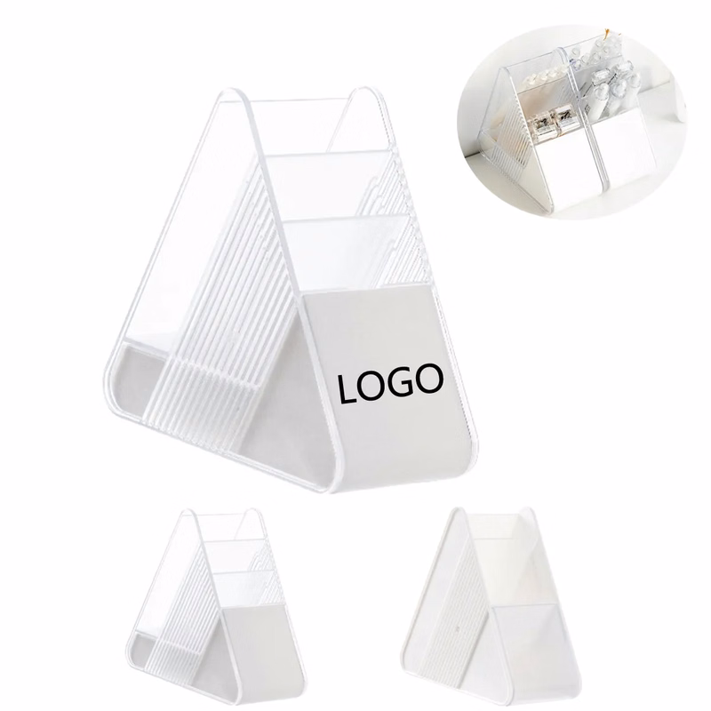 3 Compartments Desk Pen Holder