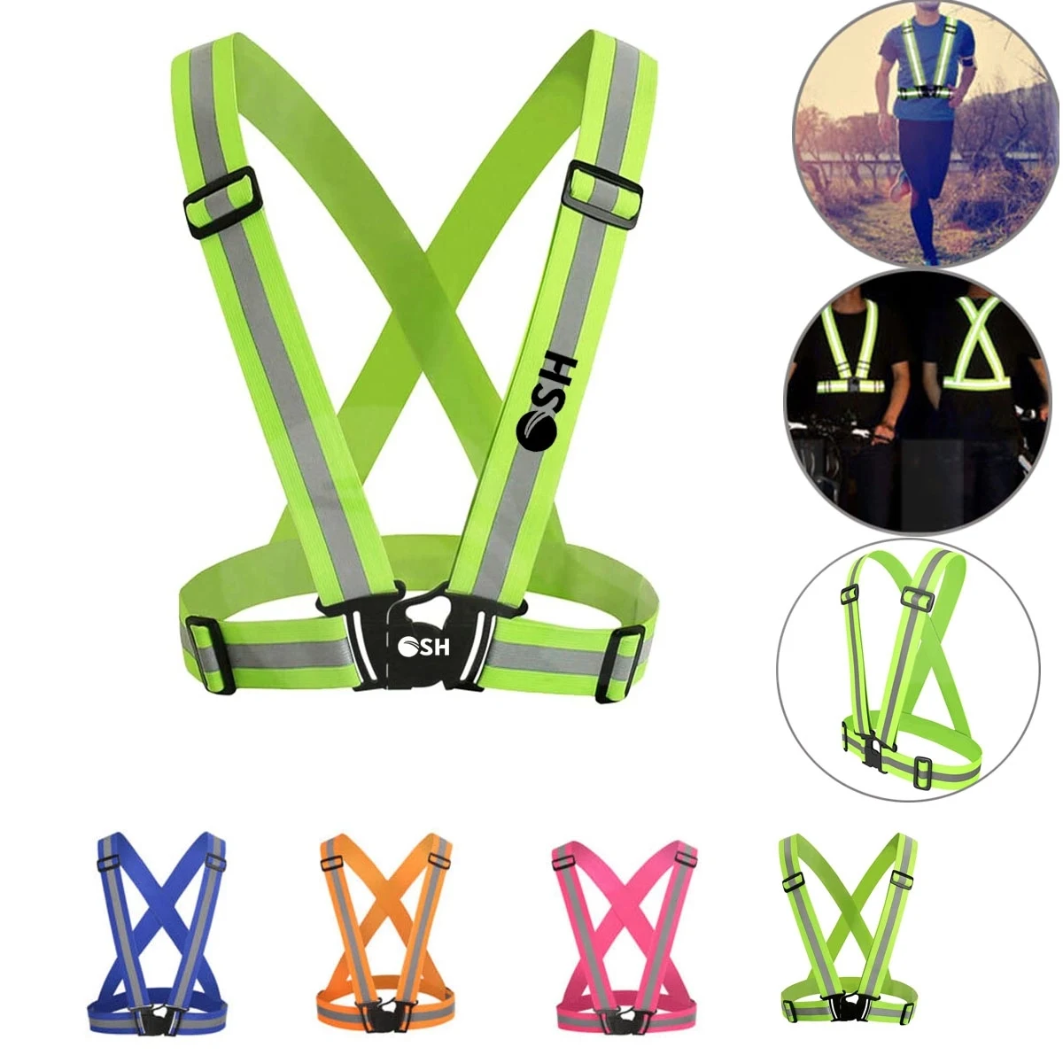High Visibility Reflective Safety Adjustable Vest Belt 1