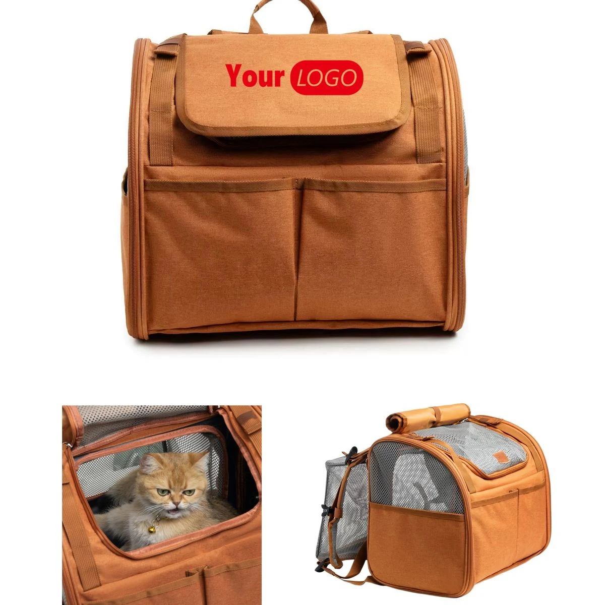 Expandable Ventilated Pet Travel Backpack Carrier 1
