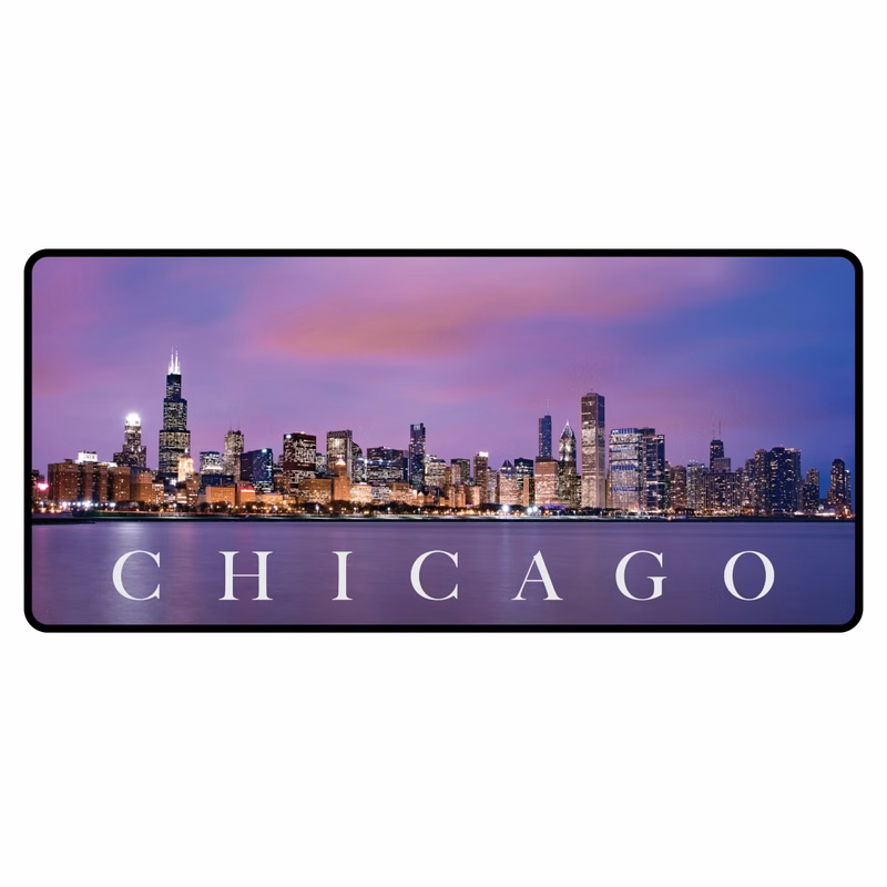 Gaming Mat with Fabric Surface & Stitched Edge (35"x16"x1/8")