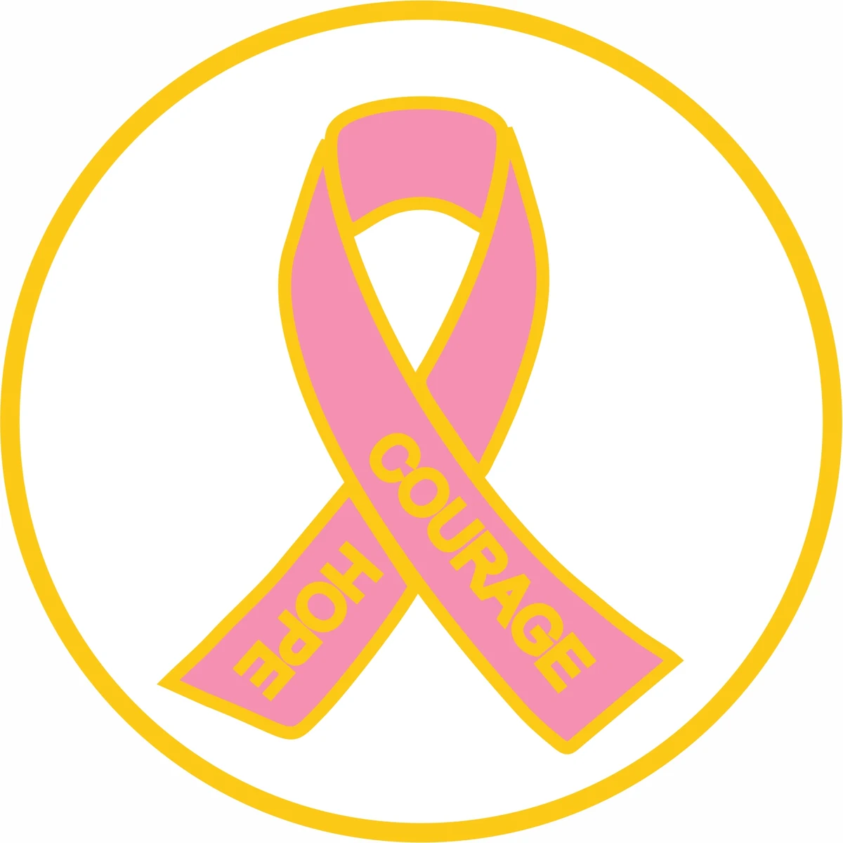 Breast Cancer Awareness Printed Lapel Pin 1