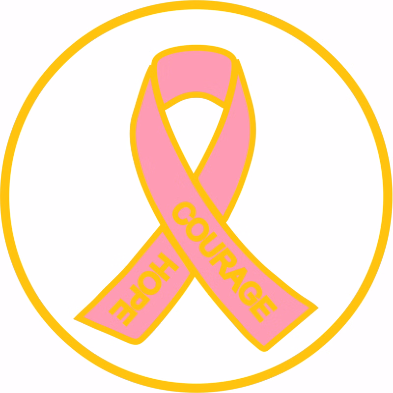 Breast Cancer Awareness Printed Lapel Pin