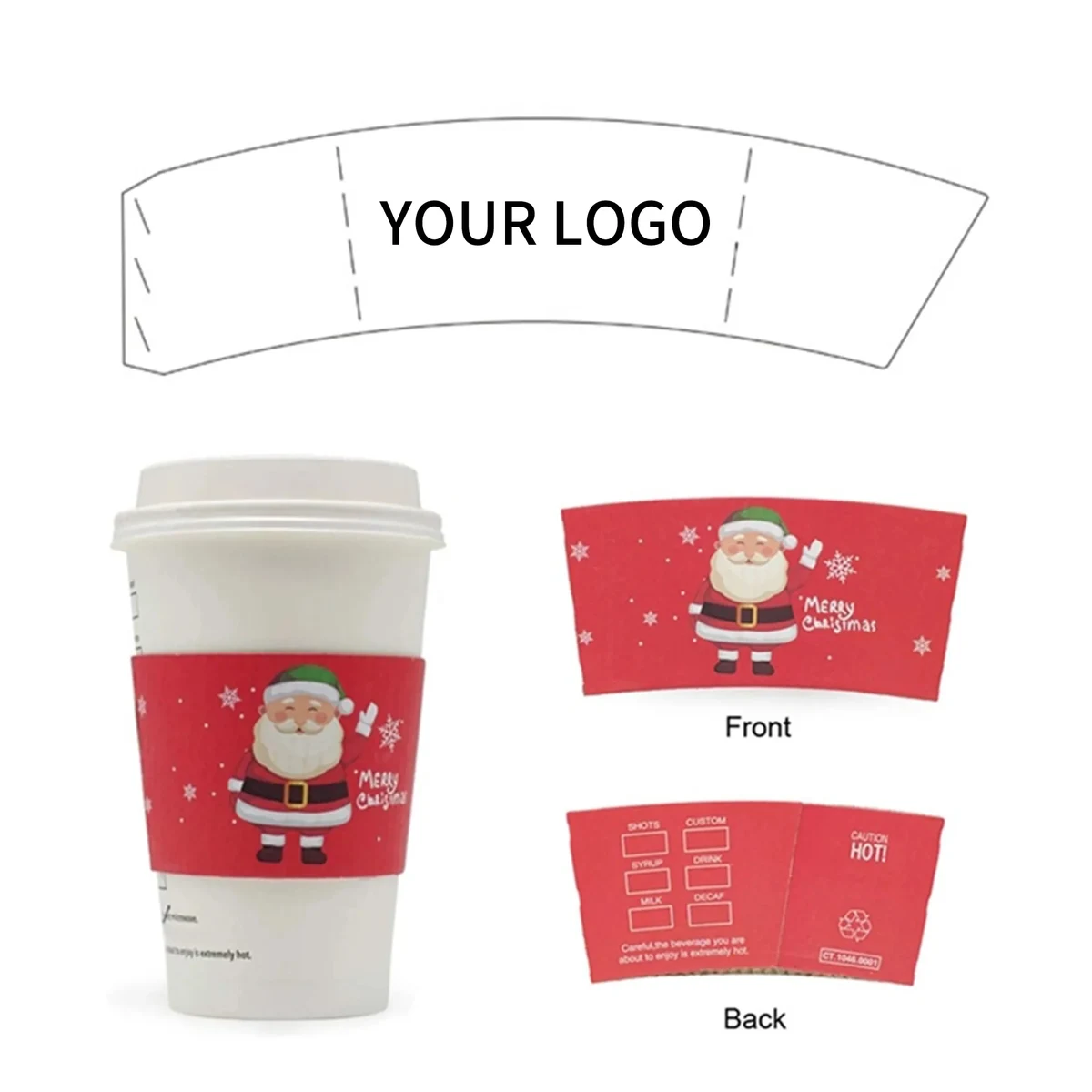 Eco Coffee Cup Sleeve with Logo 1