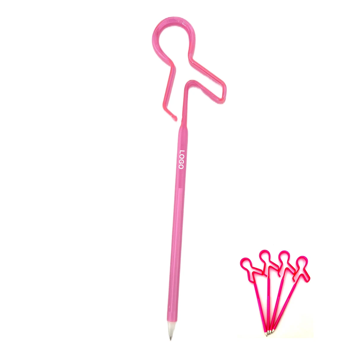 Ribbon Shaped Plastic Ball Pen (direct import) 1