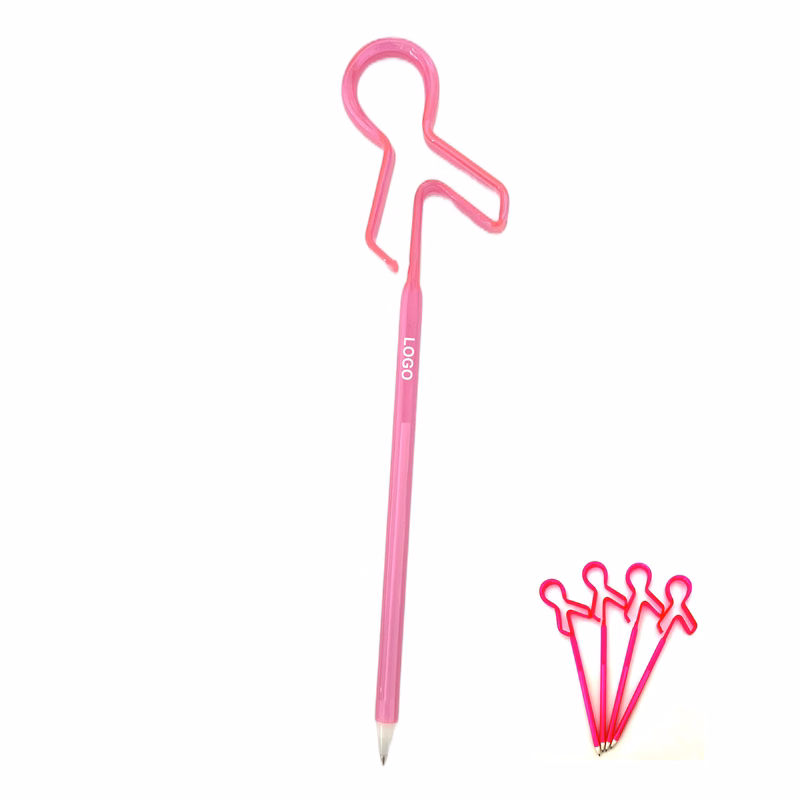 Ribbon Shaped Plastic Ball Pen (direct import)