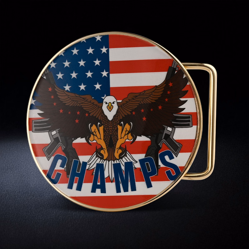 Custom Circular UV Printed Belt Buckles 3"