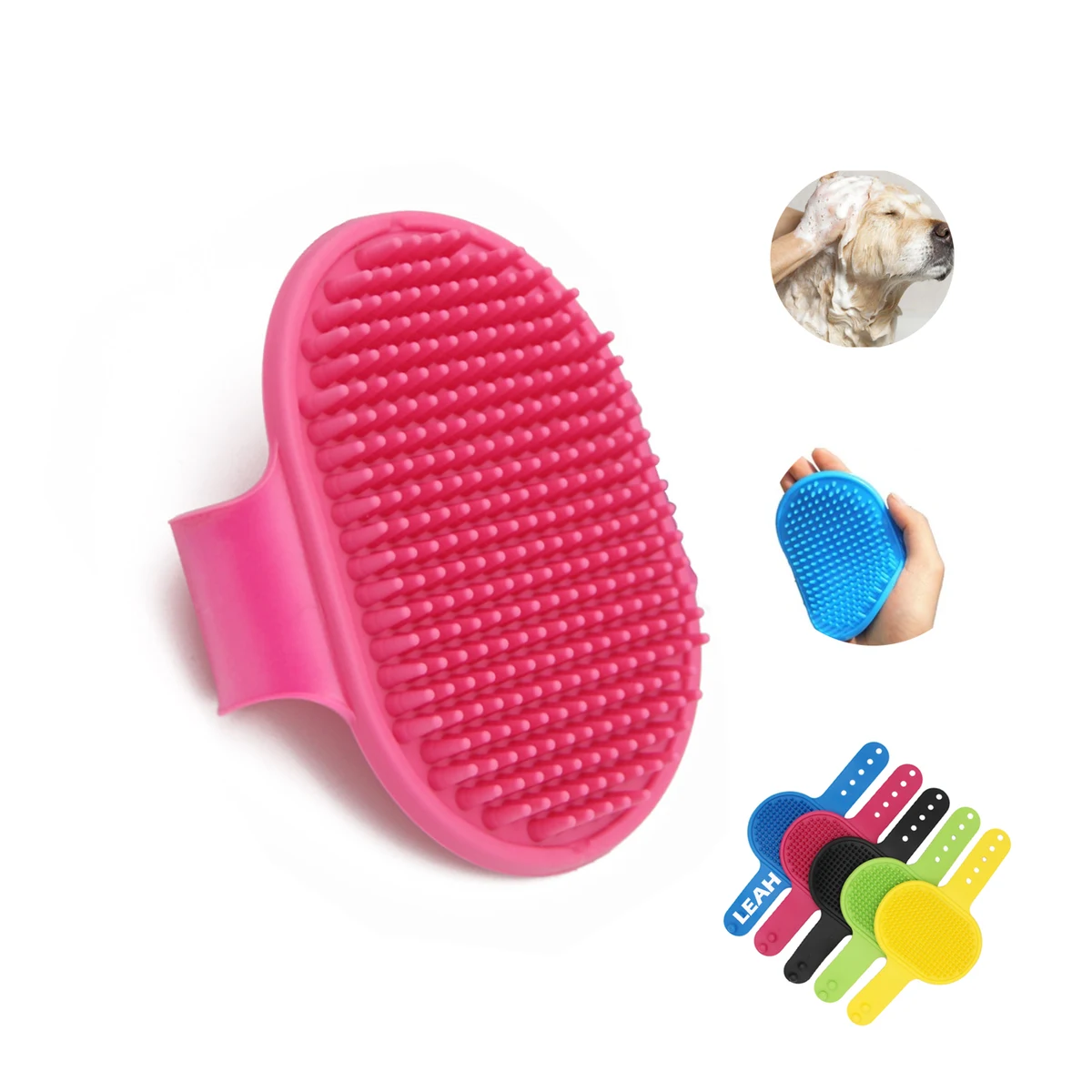 Dog & Cat Ruber Grooming Massage Brush 1