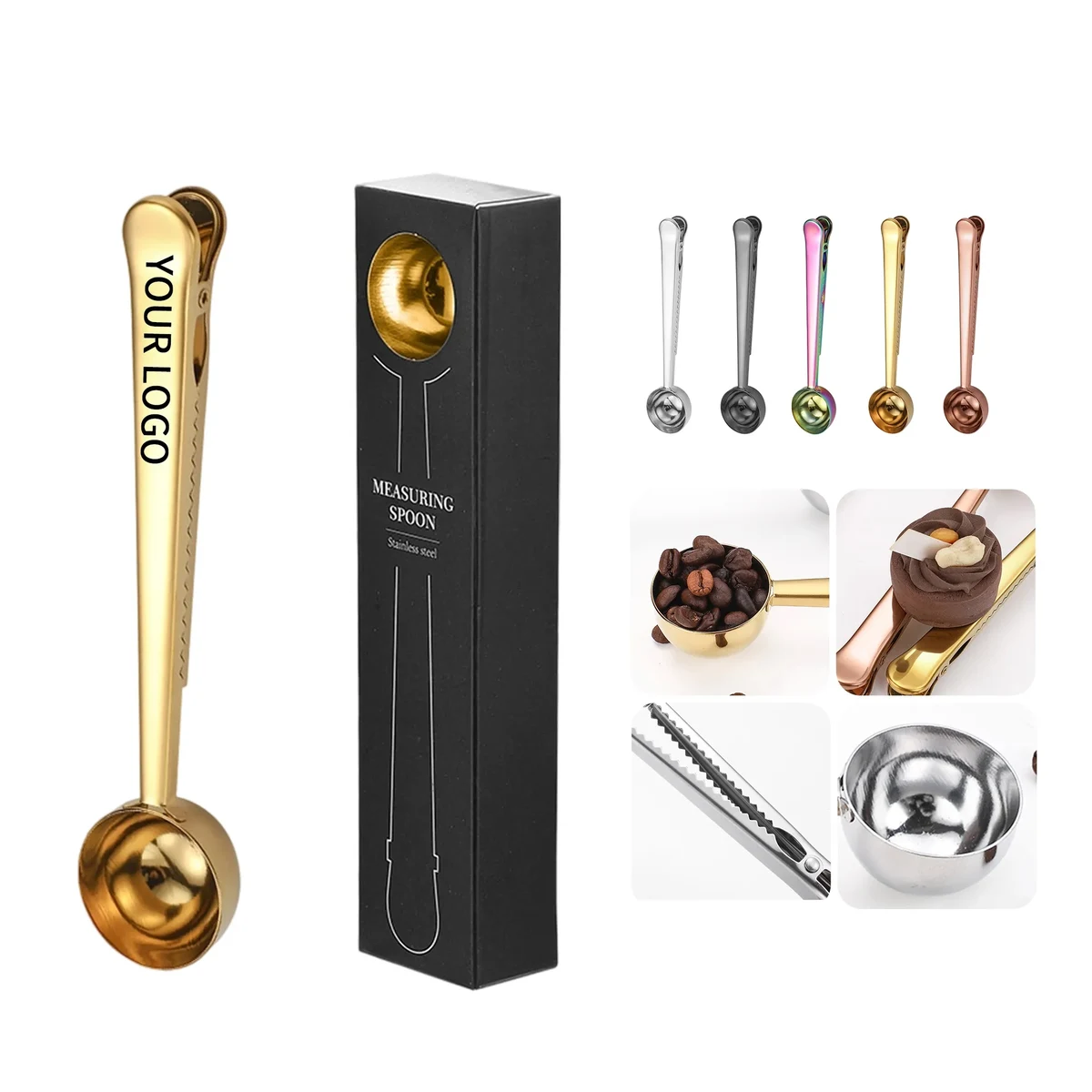 Stainless Steel Coffee Spoon and Sealing Clip 1