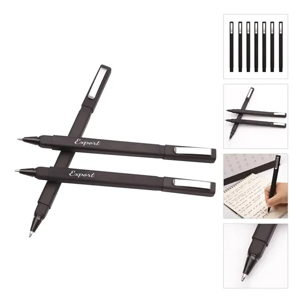 Custom Square Ballpoint Pen W/ Metal Clip & Black Ink — Office & Executive Gift 1