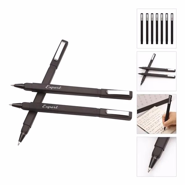 Custom Square Ballpoint Pen W/ Metal Clip & Black Ink — Office & Executive Gift