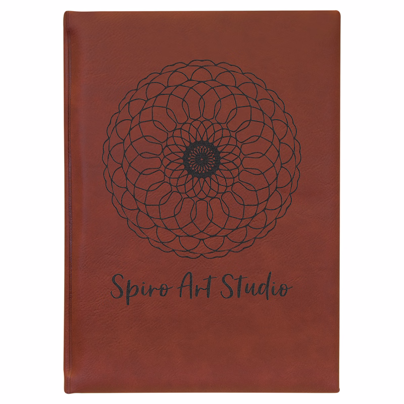 7" x 9 3/4" Rose Leatherette Sketch Book-Unlined Paper