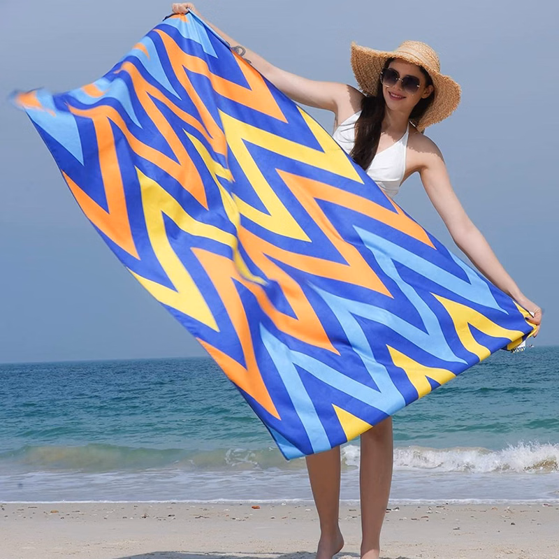 30"x 60" Sublimated Microfiber Velour Beach Towel