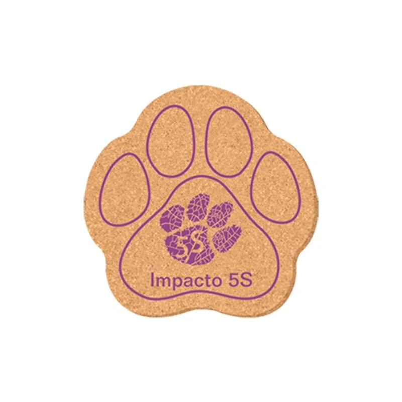 Coaster - 5"X5" Paw Shape Cork Coasters 1