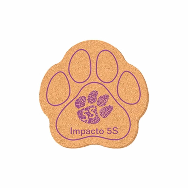 Coaster - 5"X5" Paw Shape Cork Coasters