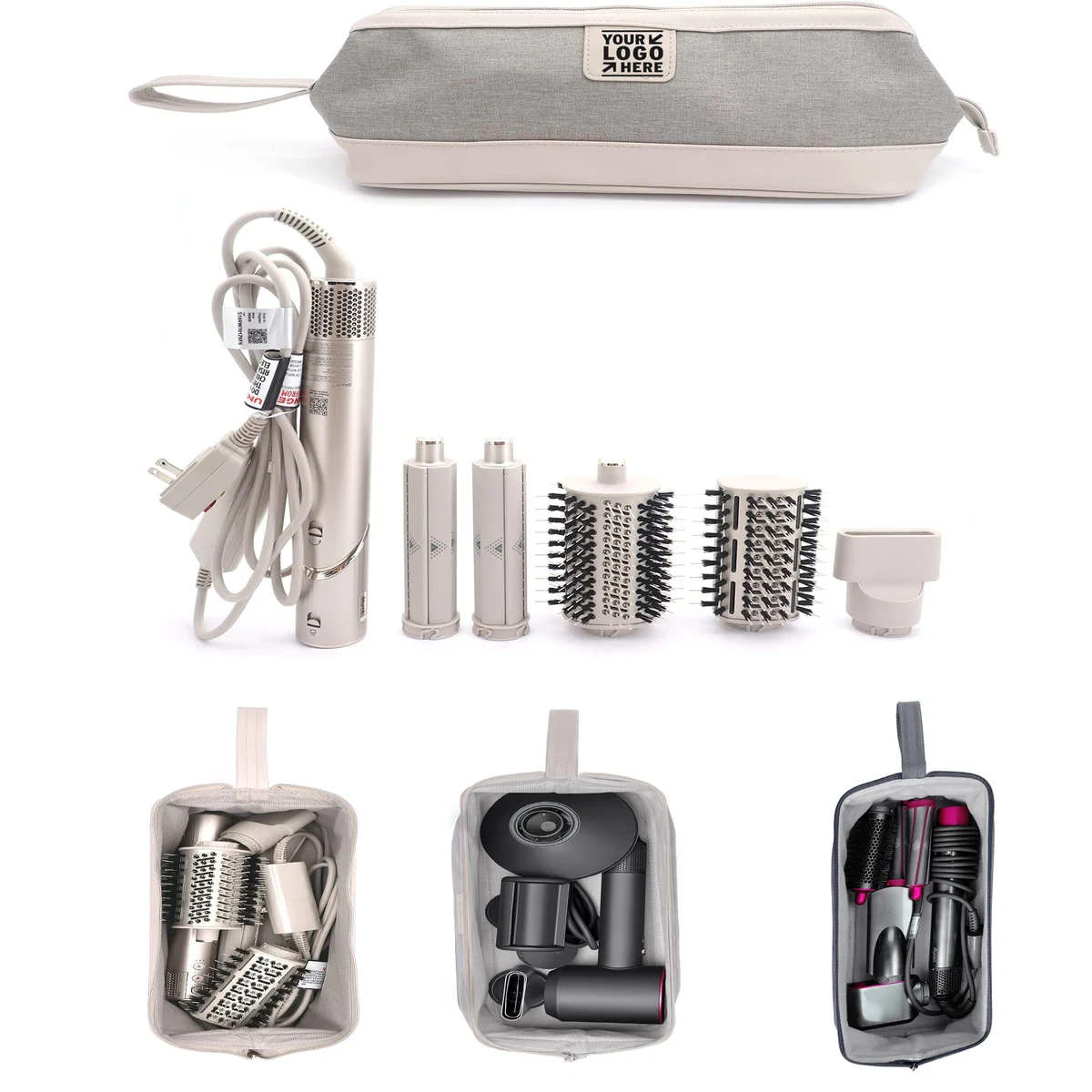 Dyson Airwrap Shark Flexstyle Hair Dryer Travel Case Complete Styler Attachments Pouch 1