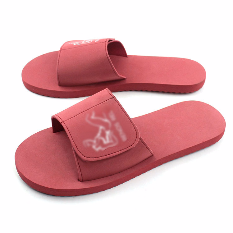 Slide Sandal With Velcro Strap