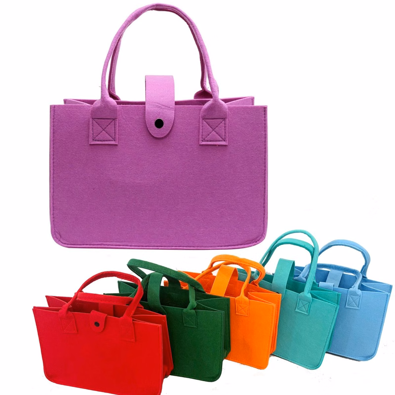 Handles Grocery Tote Shopping Felt Bags
