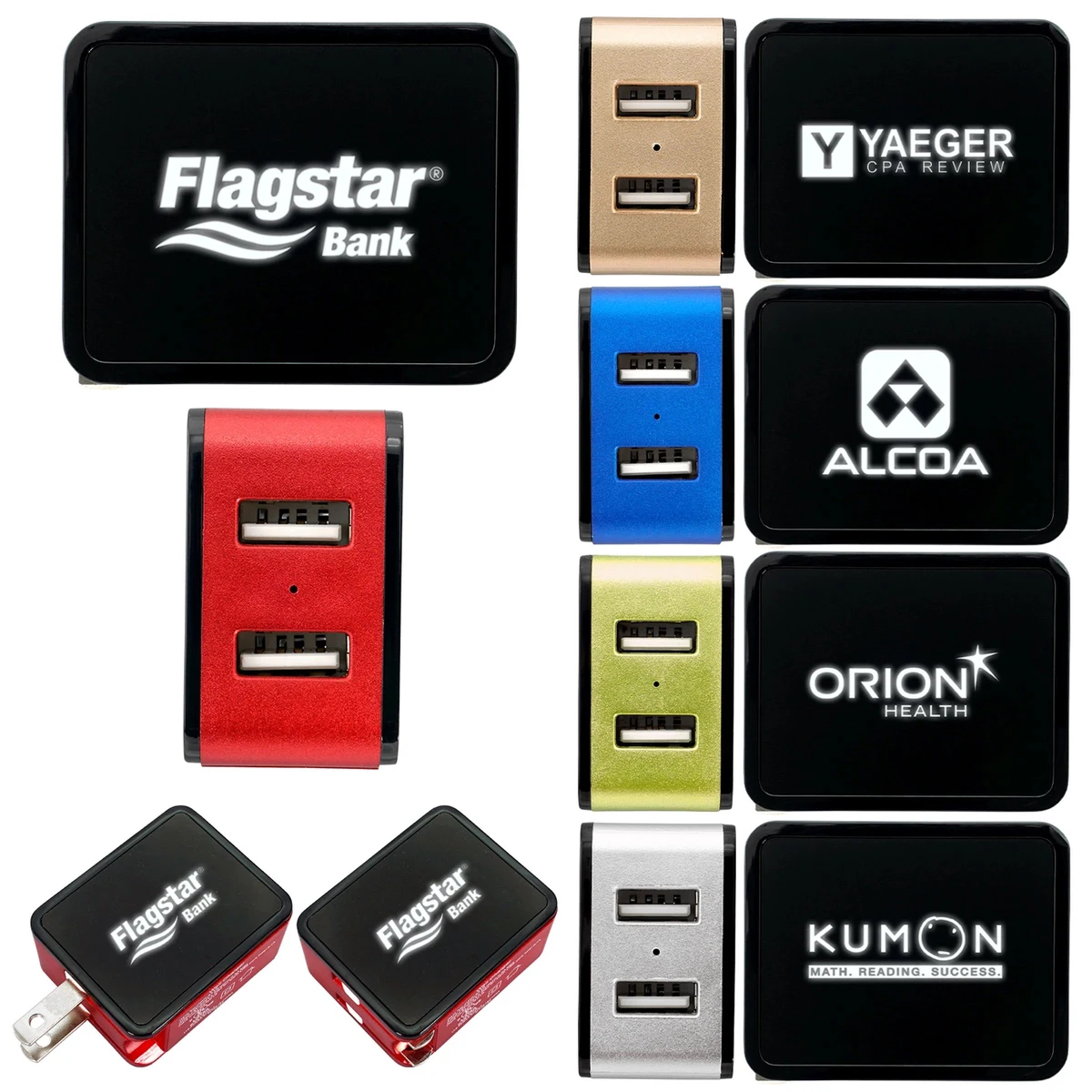 UL LIGHT UP LOGO 2 PORT WALL CHARGER 1