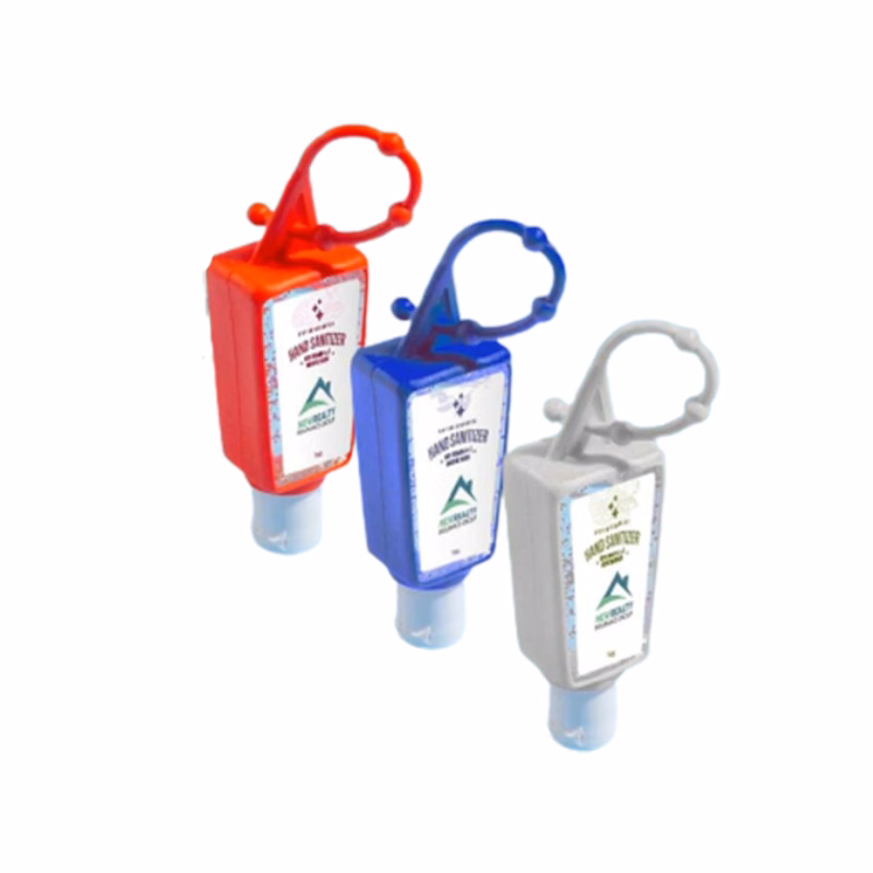 Hand Sanitizer Gel with Silicone Holder, 1 oz. - Printed