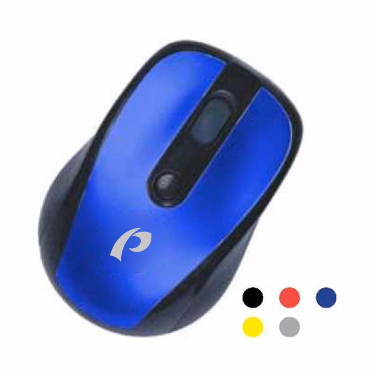 Wireless Optical Mouse with USB Receiver and Black Trim